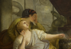 Pierre Lacour père, Cléopâtre se désolant dans le tombeau de Marc-Antoine, 1781, huile sur toile, © Photo   F. Deval.