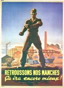 Affiche Retroussons nos manches © Thebault et Fontsere, 1945.